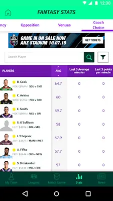 NRL Fantasy android App screenshot 2